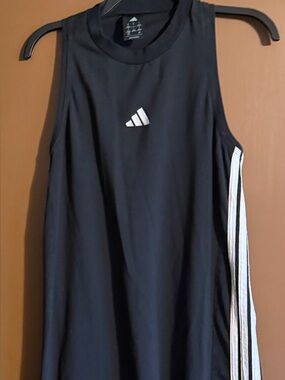 adidas Black Garment with White Logo and Stripes